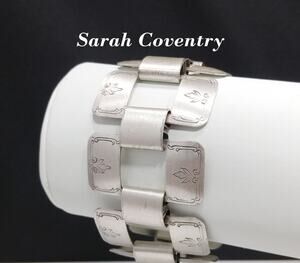 Vintage Sarah Coventry Bracelet, "Melody" Design, Silver Tone, 1970s Jewelry